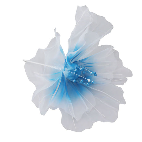 Gauze Flower 19.7in Diameter Soft Bright Colors Light Reusable Handcrafted Organza Flower for Wedding Photography Family Blue