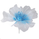 Gauze Flower 19.7in Diameter Soft Bright Colors Light Reusable Handcrafted Organza Flower for Wedding Photography Family Blue