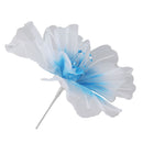 Gauze Flower 19.7in Diameter Soft Bright Colors Light Reusable Handcrafted Organza Flower for Wedding Photography Family Blue