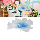 Gauze Flower 19.7in Diameter Soft Bright Colors Light Reusable Handcrafted Organza Flower for Wedding Photography Family Blue