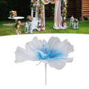 Gauze Flower 19.7in Diameter Soft Bright Colors Light Reusable Handcrafted Organza Flower for Wedding Photography Family Blue