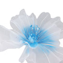 Gauze Flower 19.7in Diameter Soft Bright Colors Light Reusable Handcrafted Organza Flower for Wedding Photography Family Blue