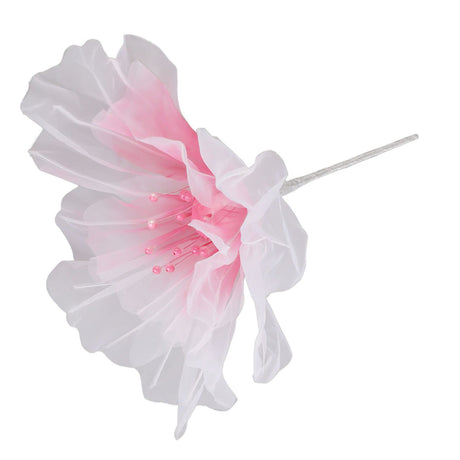 Gauze Flower 19.7in Diameter Soft Bright Colors Light Reusable Handcrafted Organza Flower for Wedding Photography Family Rose Red