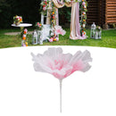 Gauze Flower 19.7in Diameter Soft Bright Colors Light Reusable Handcrafted Organza Flower for Wedding Photography Family Rose Red
