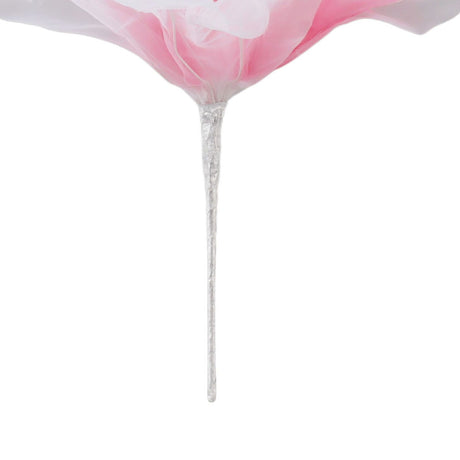 Gauze Flower 19.7in Diameter Soft Bright Colors Light Reusable Handcrafted Organza Flower for Wedding Photography Family Rose Red