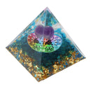 Positive Energy Crystal Pyramid Crystal Epoxy Healing Crystal Pyramids for Meditation Lucky Decoration