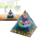 Positive Energy Crystal Pyramid Crystal Epoxy Healing Crystal Pyramids for Meditation Lucky Decoration