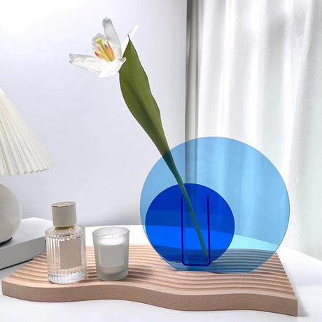 Neon Acrylic Vase Easy To Keep Clean Fashionable Geometric Acrylic Floral Vase for Home Decoration Major and Minor Circle