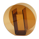 Brown Acrylic Vase Transparent Decorative Flower Vase Nordic Glass Vase Ornament for Office Living Room Book Shelf Brown Circle
