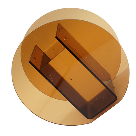 Brown Acrylic Vase Transparent Decorative Flower Vase Nordic Glass Vase Ornament for Office Living Room Book Shelf Brown Circle