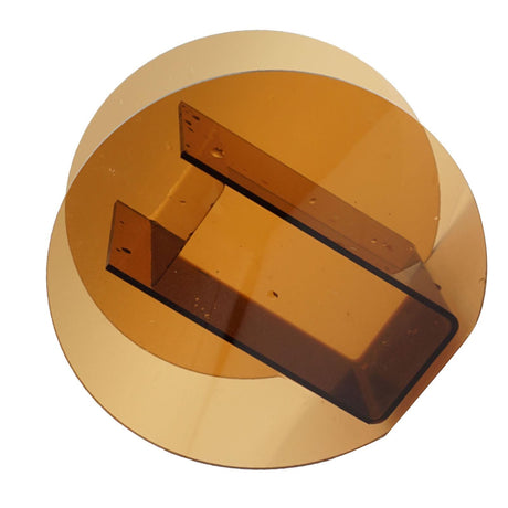 Brown Acrylic Vase Transparent Decorative Flower Vase Nordic Glass Vase Ornament for Office Living Room Book Shelf Brown Circle