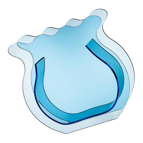 Fish Tank Vase Transparent Thickened Acrylic Smoothing Simple Modern Small Fish Tank for Family Office Dormitory Transparent Blue