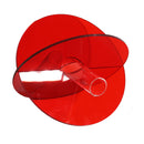 Acrylic Geometric Flower Vase Fine Detail Easy To Clean Acrylic Geometric Minimalist Vase for Living Room Table Disc Red 90g 15x13x2cm