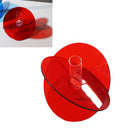 Acrylic Geometric Flower Vase Fine Detail Easy To Clean Acrylic Geometric Minimalist Vase for Living Room Table Disc Red 90g 15x13x2cm