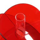Acrylic Geometric Flower Vase Fine Detail Easy To Clean Acrylic Geometric Minimalist Vase for Living Room Table Disc Red 90g 15x13x2cm
