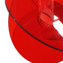 Acrylic Geometric Flower Vase Fine Detail Easy To Clean Acrylic Geometric Minimalist Vase for Living Room Table Disc Red 90g 15x13x2cm