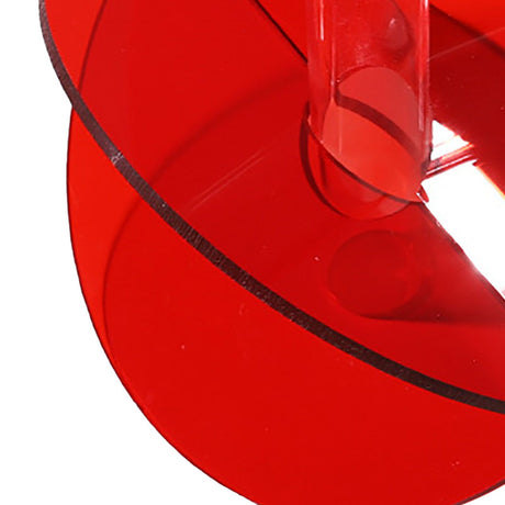 Acrylic Geometric Flower Vase Fine Detail Easy To Clean Acrylic Geometric Minimalist Vase for Living Room Table Disc Red 90g 15x13x2cm