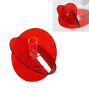 Acrylic Geometric Flower Vase Fine Detail Easy To Clean Acrylic Geometric Minimalist Vase for Living Room Table Disc Red 90g 15x13x2cm