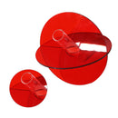 Acrylic Geometric Flower Vase Fine Detail Easy To Clean Acrylic Geometric Minimalist Vase for Living Room Table Disc Red 90g 15x13x2cm