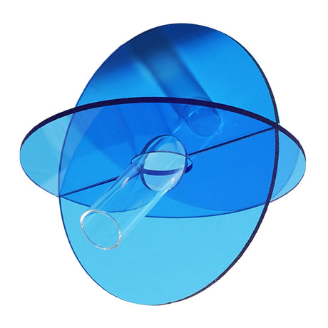 Acrylic Geometric Flower Vase Fine Detail Easy To Clean Acrylic Geometric Minimalist Vase for Living Room Table Disc Blue 15x13x2cm