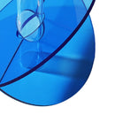 Acrylic Geometric Flower Vase Fine Detail Easy To Clean Acrylic Geometric Minimalist Vase for Living Room Table Disc Blue 15x13x2cm