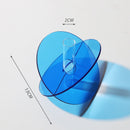 Acrylic Geometric Flower Vase Fine Detail Easy To Clean Acrylic Geometric Minimalist Vase for Living Room Table Disc Blue 15x13x2cm