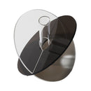 Acrylic Geometric Flower Vase Fine Detail Easy To Clean Acrylic Geometric Minimalist Vase for Living Room Table Disc Transparent Grey 15x13x2cm