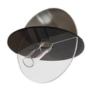 Acrylic Geometric Flower Vase Fine Detail Easy To Clean Acrylic Geometric Minimalist Vase for Living Room Table Disc Transparent Grey 15x13x2cm