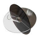 Acrylic Geometric Flower Vase Fine Detail Easy To Clean Acrylic Geometric Minimalist Vase for Living Room Table Disc Transparent Grey 15x13x2cm