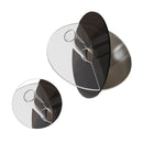 Acrylic Geometric Flower Vase Fine Detail Easy To Clean Acrylic Geometric Minimalist Vase for Living Room Table Disc Transparent Grey 15x13x2cm