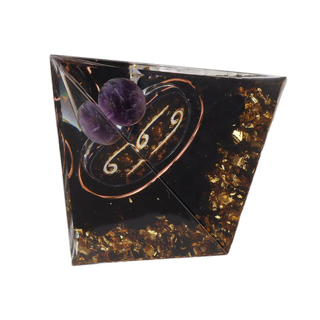 5cm Orgonite Pyramid for Positive Energy Healing Crystal Pyramid Meditation Orgonite Pyramids Chakra Zodiac Energy Generator Cancer