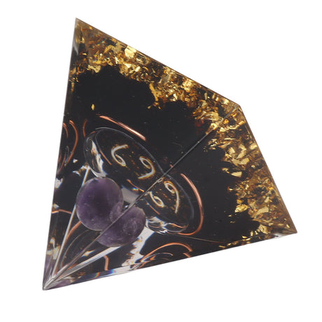 5cm Orgonite Pyramid for Positive Energy Healing Crystal Pyramid Meditation Orgonite Pyramids Chakra Zodiac Energy Generator Cancer