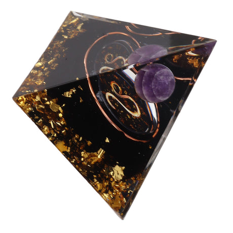5cm Orgonite Pyramid for Positive Energy Healing Crystal Pyramid Meditation Orgonite Pyramids Chakra Zodiac Energy Generator Leo