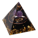 5cm Orgonite Pyramid for Positive Energy Healing Crystal Pyramid Meditation Orgonite Pyramids Chakra Zodiac Energy Generator Leo