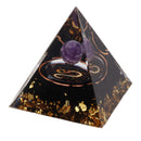 5cm Orgonite Pyramid for Positive Energy Healing Crystal Pyramid Meditation Orgonite Pyramids Chakra Zodiac Energy Generator Leo