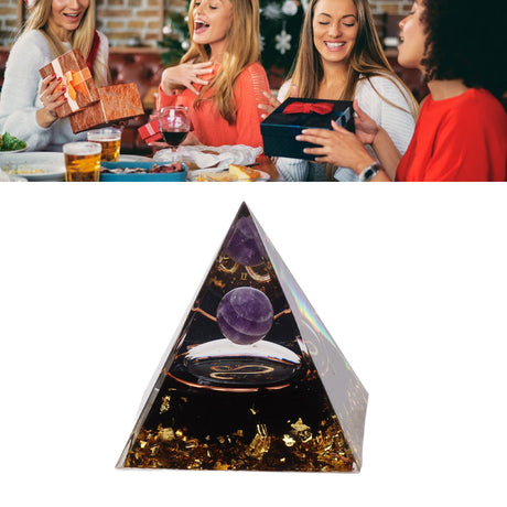 5cm Orgonite Pyramid for Positive Energy Healing Crystal Pyramid Meditation Orgonite Pyramids Chakra Zodiac Energy Generator Leo
