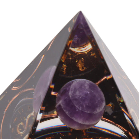 5cm Orgonite Pyramid for Positive Energy Healing Crystal Pyramid Meditation Orgonite Pyramids Chakra Zodiac Energy Generator Leo