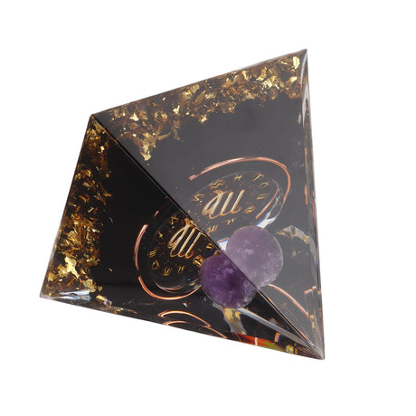 5cm Orgonite Pyramid for Positive Energy Healing Crystal Pyramid Meditation Orgonite Pyramids Chakra Zodiac Energy Generator Virgo