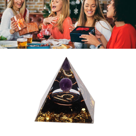5cm Orgonite Pyramid for Positive Energy Healing Crystal Pyramid Meditation Orgonite Pyramids Chakra Zodiac Energy Generator Libra