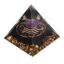 5cm Orgonite Pyramid for Positive Energy Healing Crystal Pyramid Meditation Orgonite Pyramids Chakra Zodiac Energy Generator Scorpio