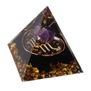 5cm Orgonite Pyramid for Positive Energy Healing Crystal Pyramid Meditation Orgonite Pyramids Chakra Zodiac Energy Generator Scorpio