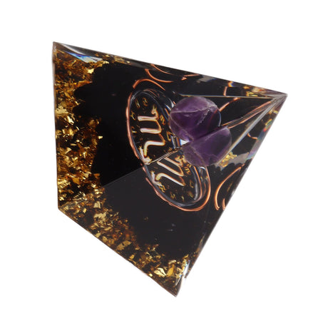 5cm Orgonite Pyramid for Positive Energy Healing Crystal Pyramid Meditation Orgonite Pyramids Chakra Zodiac Energy Generator Scorpio