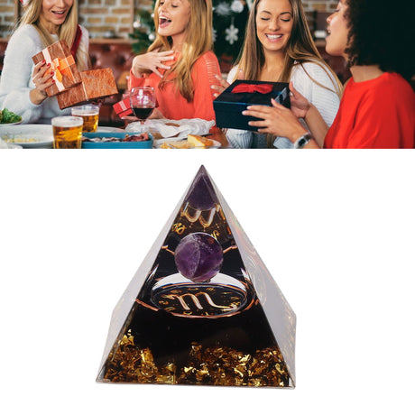 5cm Orgonite Pyramid for Positive Energy Healing Crystal Pyramid Meditation Orgonite Pyramids Chakra Zodiac Energy Generator Scorpio