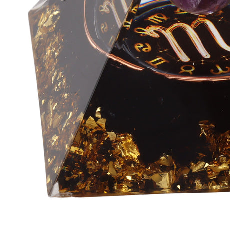 5cm Orgonite Pyramid for Positive Energy Healing Crystal Pyramid Meditation Orgonite Pyramids Chakra Zodiac Energy Generator Scorpio