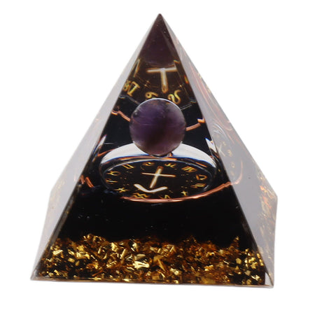 5cm Orgonite Pyramid for Positive Energy Healing Crystal Pyramid Meditation Orgonite Pyramids Chakra Zodiac Energy Generator Sagittarius