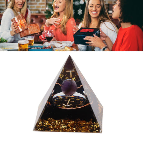 5cm Orgonite Pyramid for Positive Energy Healing Crystal Pyramid Meditation Orgonite Pyramids Chakra Zodiac Energy Generator Sagittarius