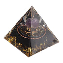 5cm Orgonite Pyramid for Positive Energy Healing Crystal Pyramid Meditation Orgonite Pyramids Chakra Zodiac Energy Generator Capricorn