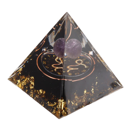 5cm Orgonite Pyramid for Positive Energy Healing Crystal Pyramid Meditation Orgonite Pyramids Chakra Zodiac Energy Generator Capricorn