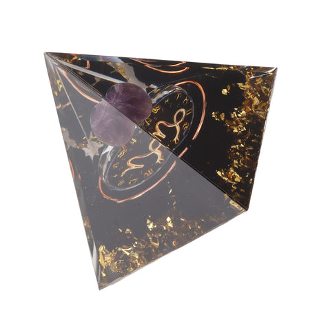 5cm Orgonite Pyramid for Positive Energy Healing Crystal Pyramid Meditation Orgonite Pyramids Chakra Zodiac Energy Generator Capricorn