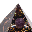 5cm Orgonite Pyramid for Positive Energy Healing Crystal Pyramid Meditation Orgonite Pyramids Chakra Zodiac Energy Generator Capricorn